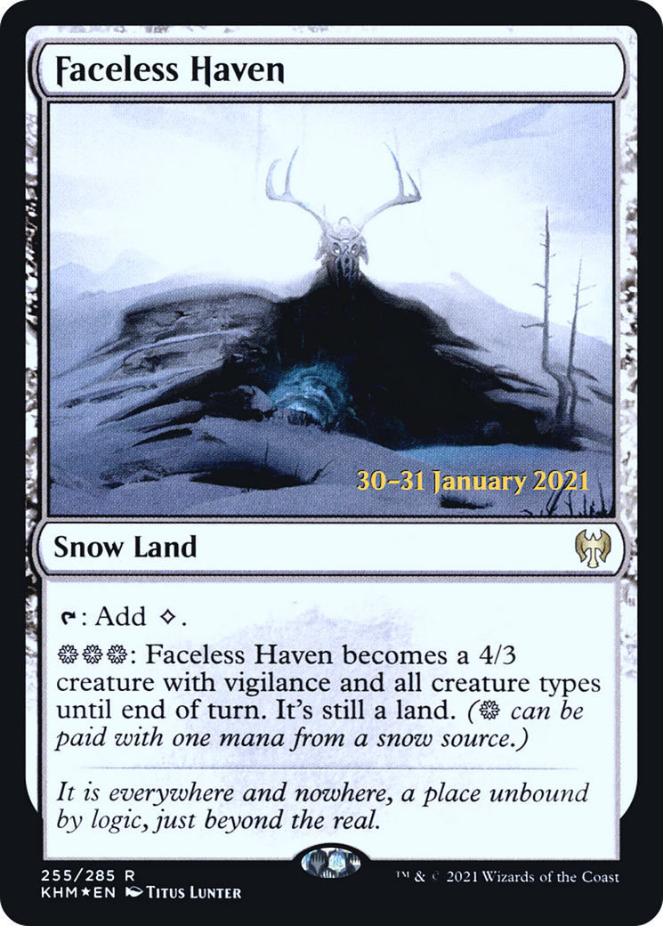 Faceless Haven (PRE-255) - Kaldheim Promos: (snow) Foil