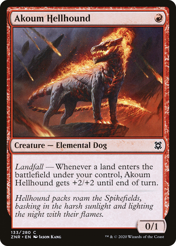 Akoum Hellhound (ZNR-133) - Zendikar Rising Foil 