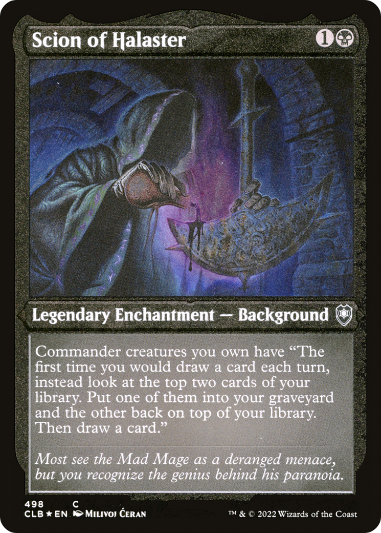 Scion of Halaster (CLB-498) - Commander Legends: Battle for Baldur's Gate Etched Foil