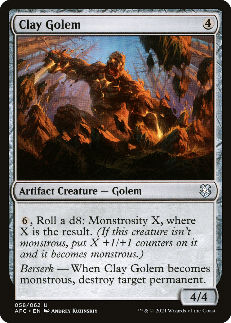 Golem d'argile (AFC-058) - Commandant des Royaumes oubliés 