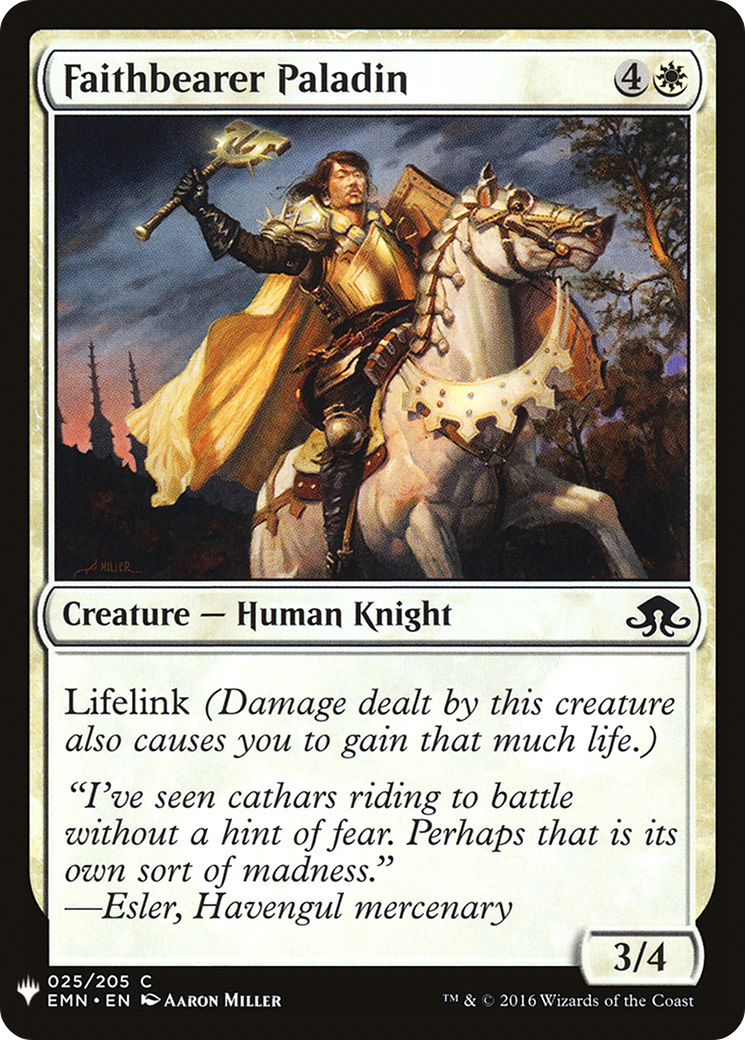Faithbearer Paladin (LIST-025) - The List