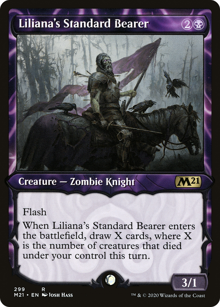 Liliana's Standard Bearer (Showcase) (M21-299) - Core Set 2021: (Showcase) Foil