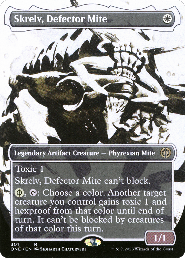 Skrelv, Defector Mite (Showcase) (ONE-301) - Phyrexia: All Will Be One: (Showcase) (Borderless)