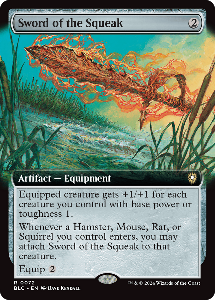 Sword of the Squeak (BLC-072) - Bloomburrow Commander: (Extended Art)