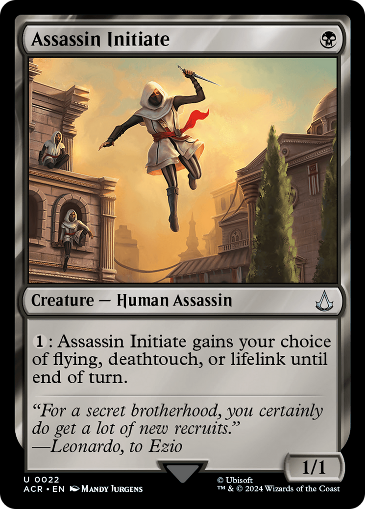Assassin Initié (ACR-022) - Feuille d'Assassin's Creed