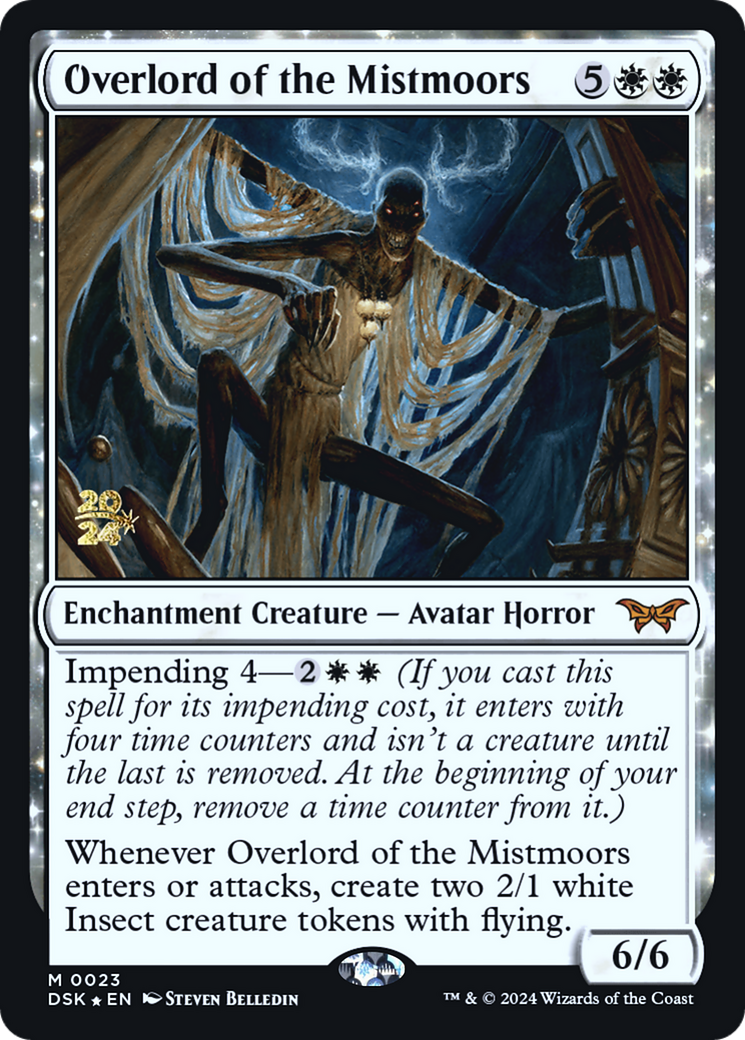 Overlord of the Mistmoors (PRE-023) - Duskmourn: House of Horror Promos: (enchantment) Foil
