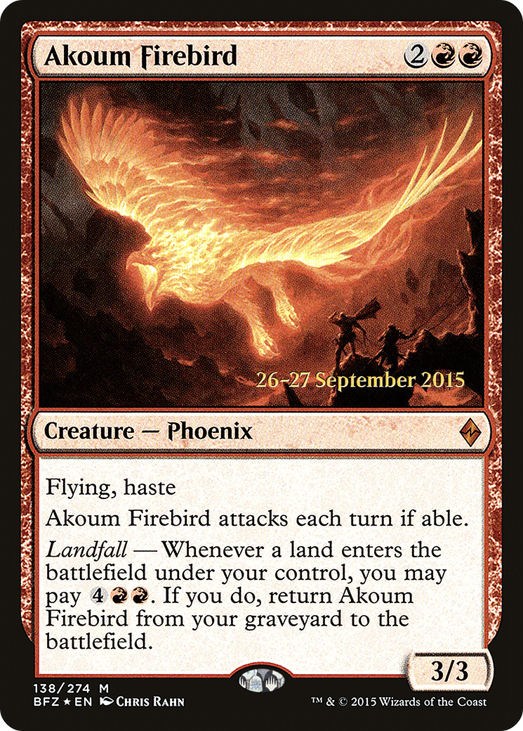 Akoum Firebird (PRE-138S) - Promotions Battle for Zendikar 
