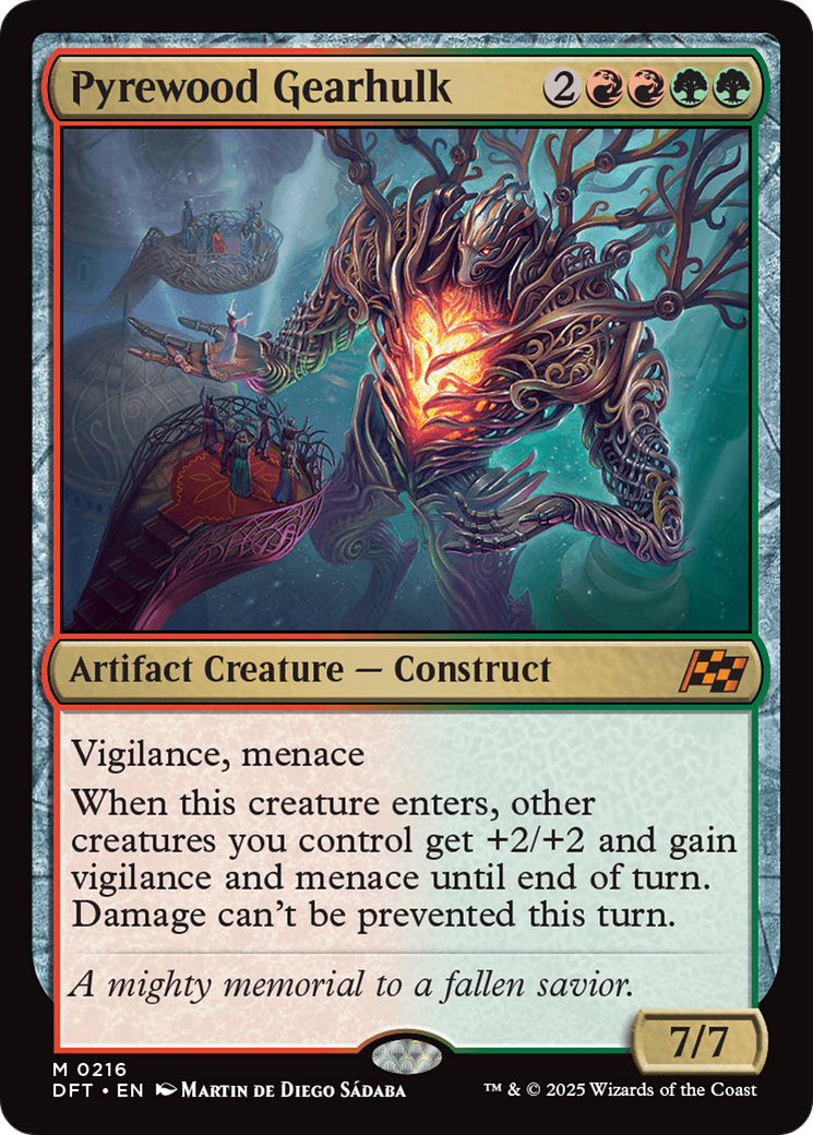 Pyrewood Gearhulk (DFT-216) - Feuille d'Aetherdrift