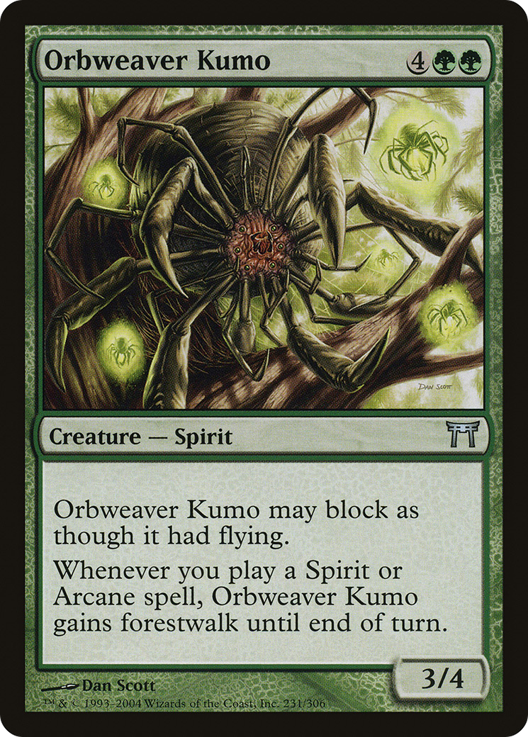 Orbweaver Kumo (CHK-231) - Champions du fleuret de Kamigawa 