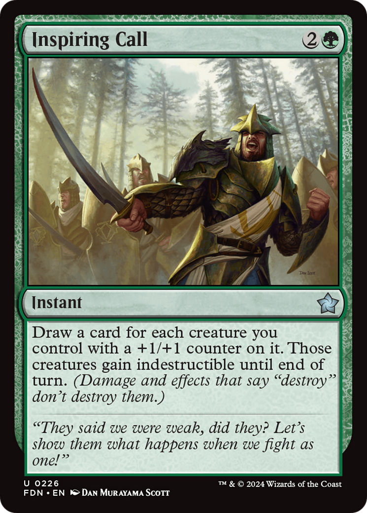 Appel inspirant (FDN-226) - Fondations Foil 