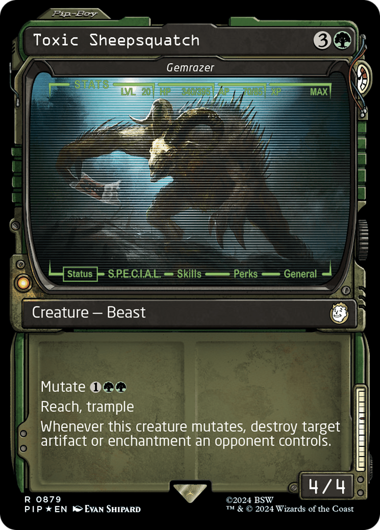 Gemrazer (PIP-879) - Fallout / Toxic Sheepsquatch : (Vitrine) Feuille 