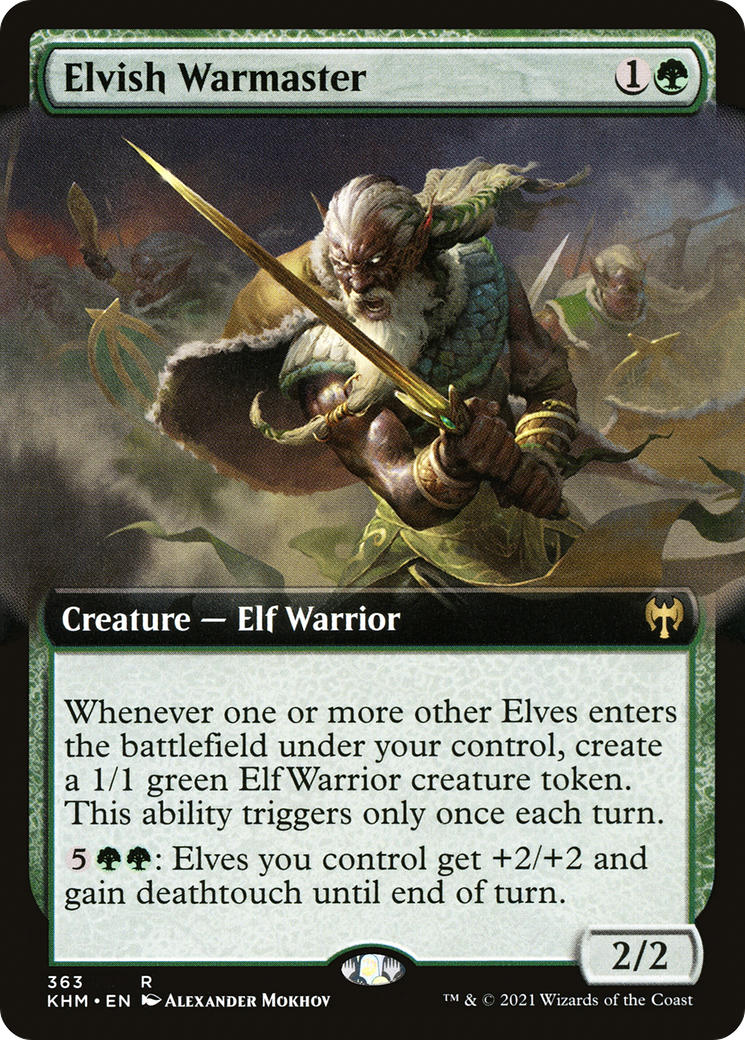 Maître de Guerre Elfique (KHM-363) - Kaldheim : (Art étendu) Foil