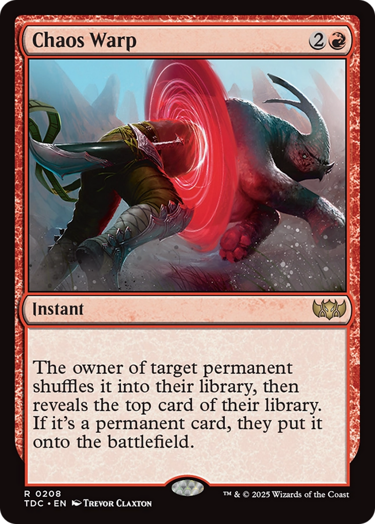 Chaos Warp (TDC-208) - Commander: Tarkir: Dragonstorm