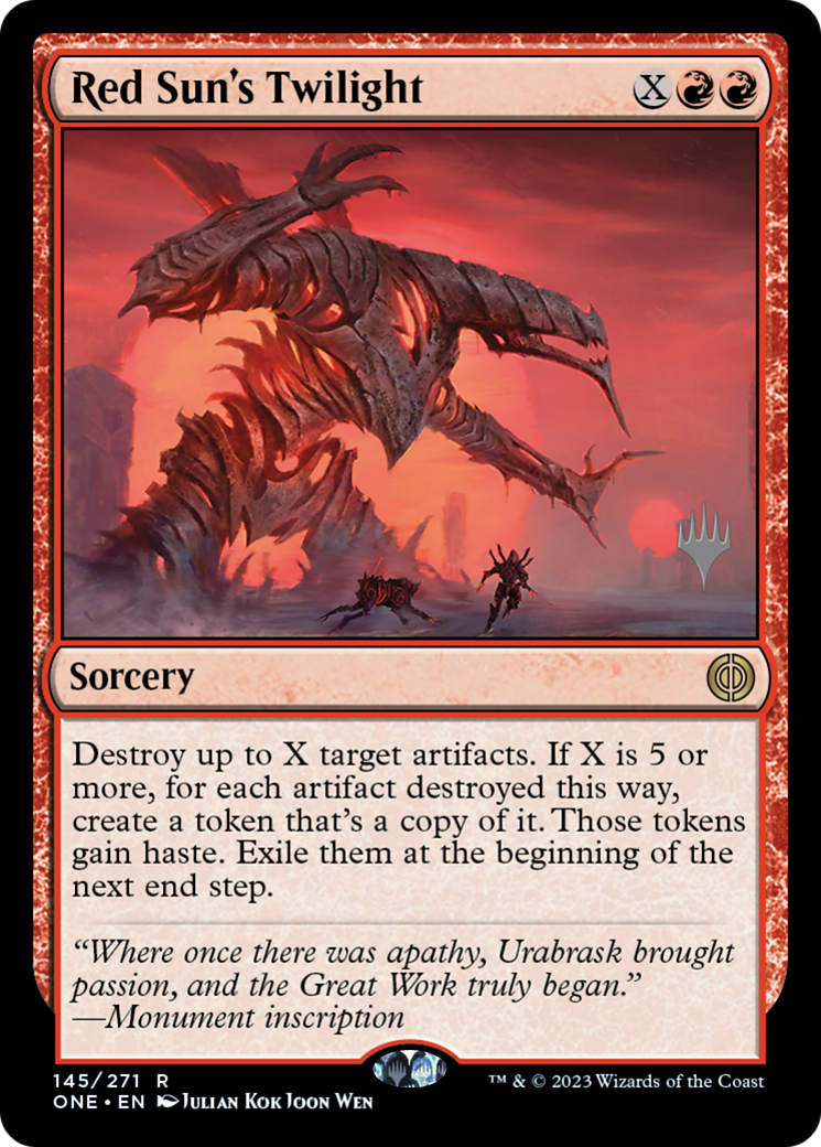 Red Sun's Twilight (PPONE-145) - Phyrexia: All Will Be One Promos Foil