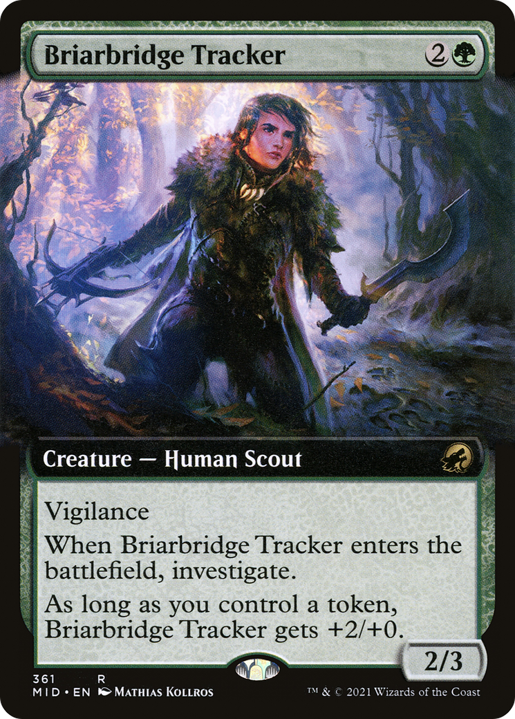 Briarbridge Tracker (Extended Art) (MID-361) - Innistrad: Midnight Hunt: (Extended Art) Foil