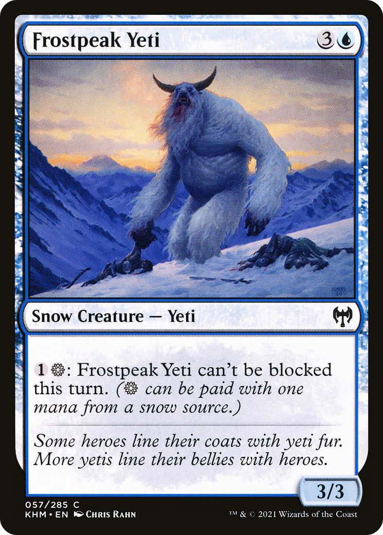 Frostpeak Yeti (KHM-057) - Kaldheim : (neige) Foil