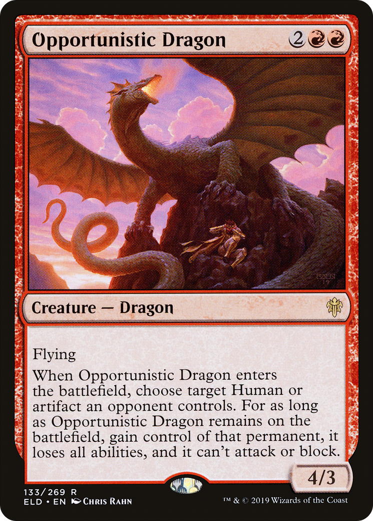 Opportunistic Dragon (ELD-133) - Throne of Eldraine Foil