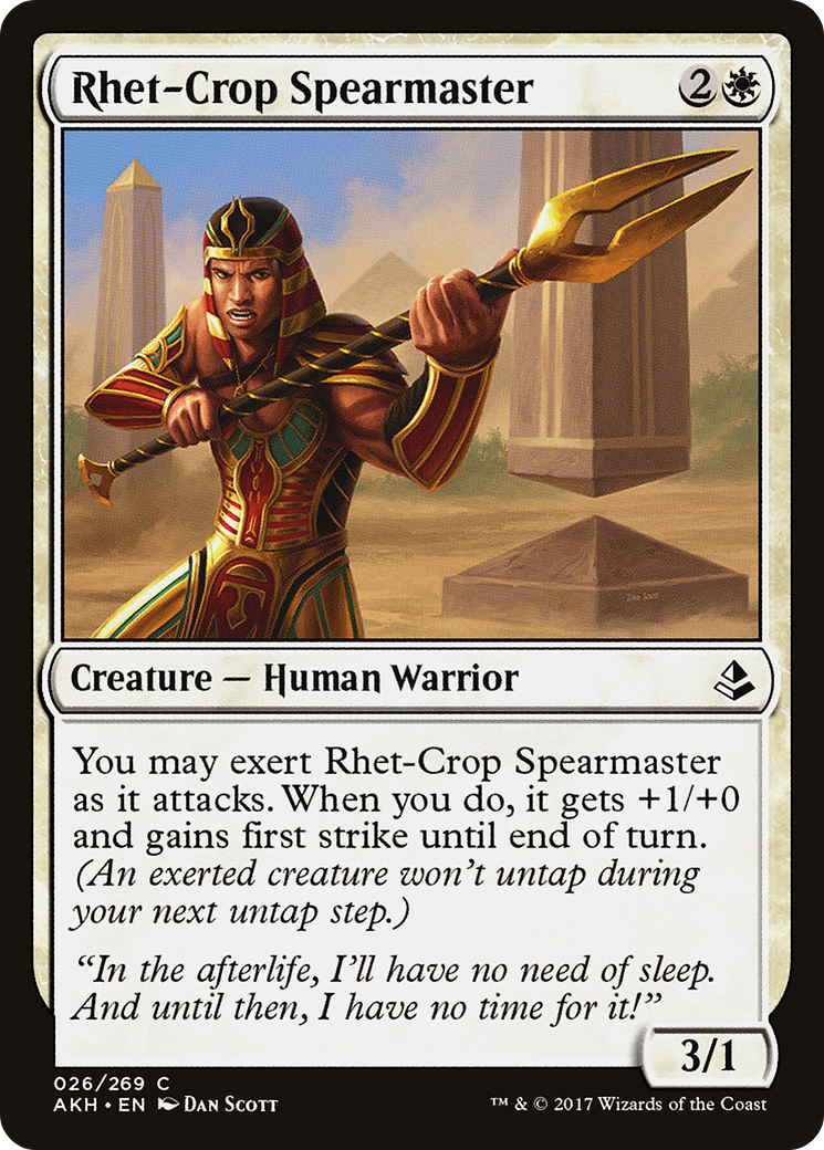 Rhet-Crop Spearmaster (AKH-026) - Feuille d'Amonkhet 