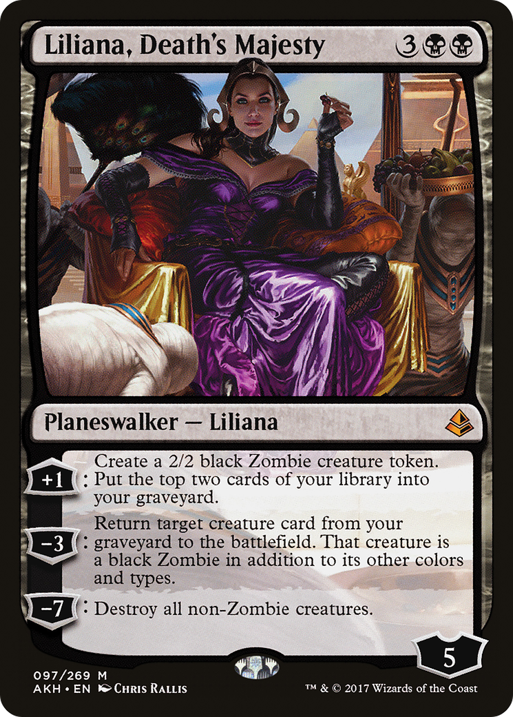 Liliana, Majesté de la Mort (AKH-097) - Feuille d'Amonkhet 