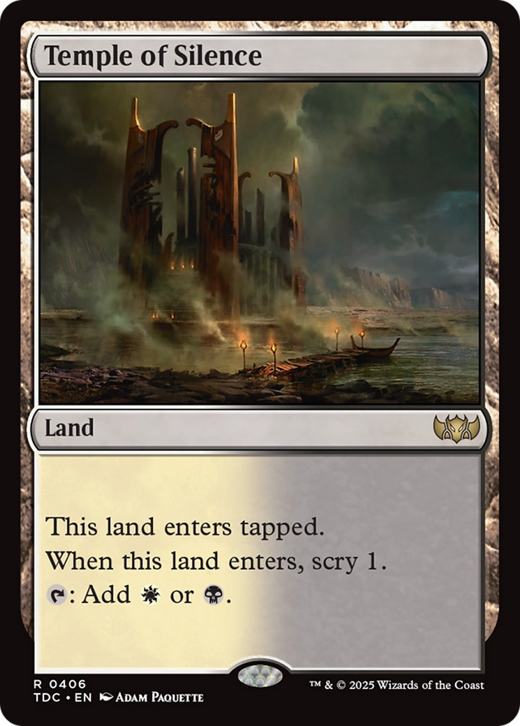 Temple of Silence (TDC-406) - Commander: Tarkir: Dragonstorm