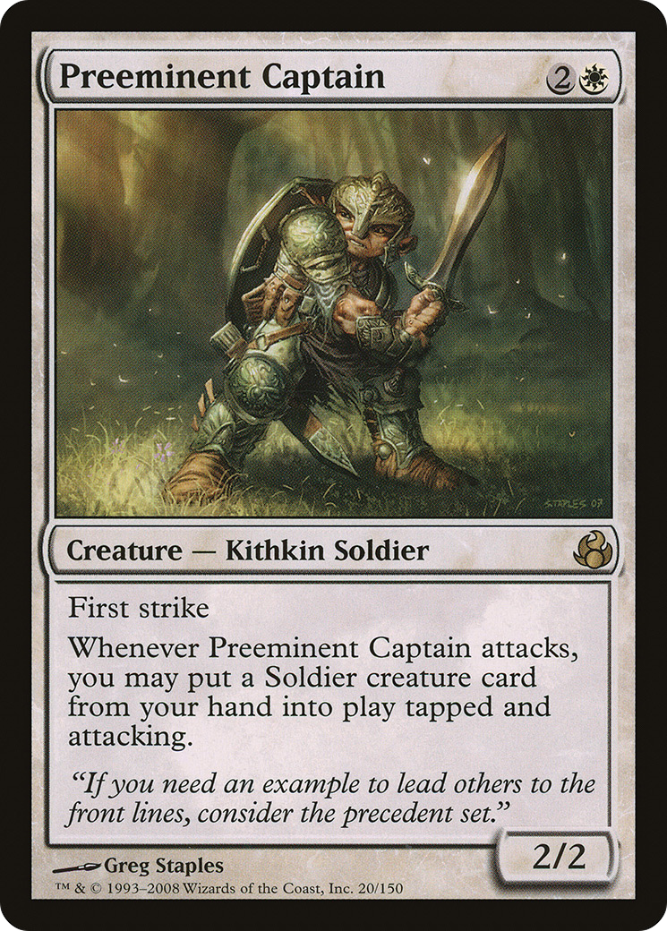 Capitaine prééminent (MOR-020) - Feuille de Morningtide 