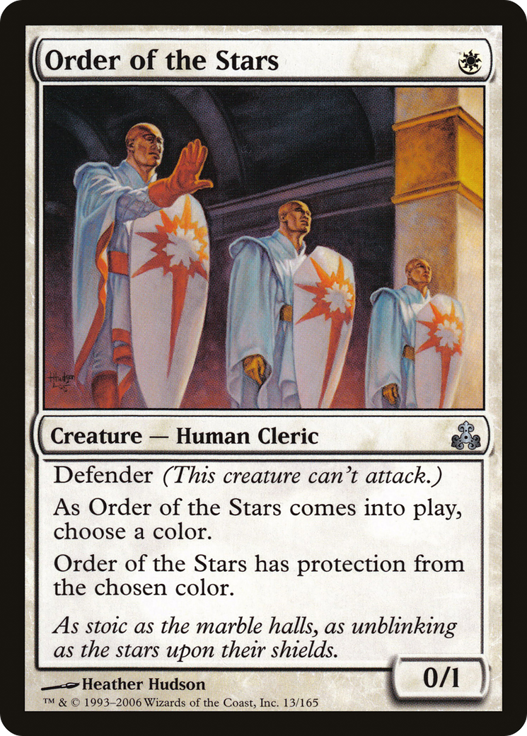 Ordre des Étoiles (GPT-013) - Feuille du Pacte des Guildes 