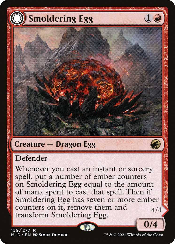 Smoldering Egg (MID-159) - Innistrad: Midnight Hunt: (Double Faced Transform)