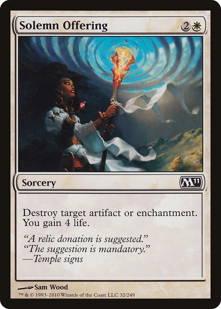 Solemn Offering (M11-032) - Magic 2011 Foil