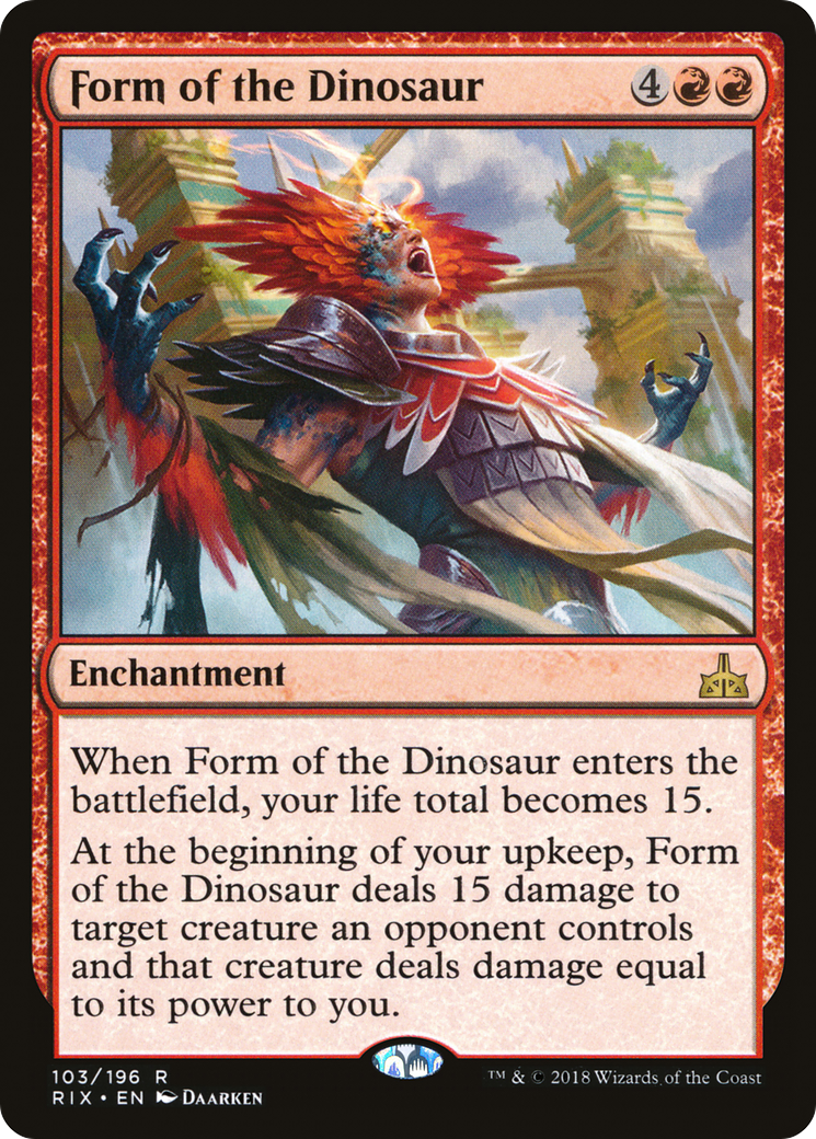 Form of the Dinosaur (RIX-103) - Rivals of Ixalan