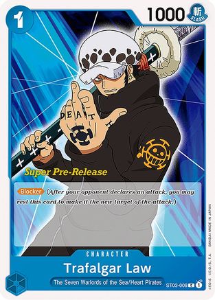 Trafalgar Law (ST03-008) - Deck de démarrage 3 : Les Sept Seigneurs de la Mer (Super Pre-Release) 