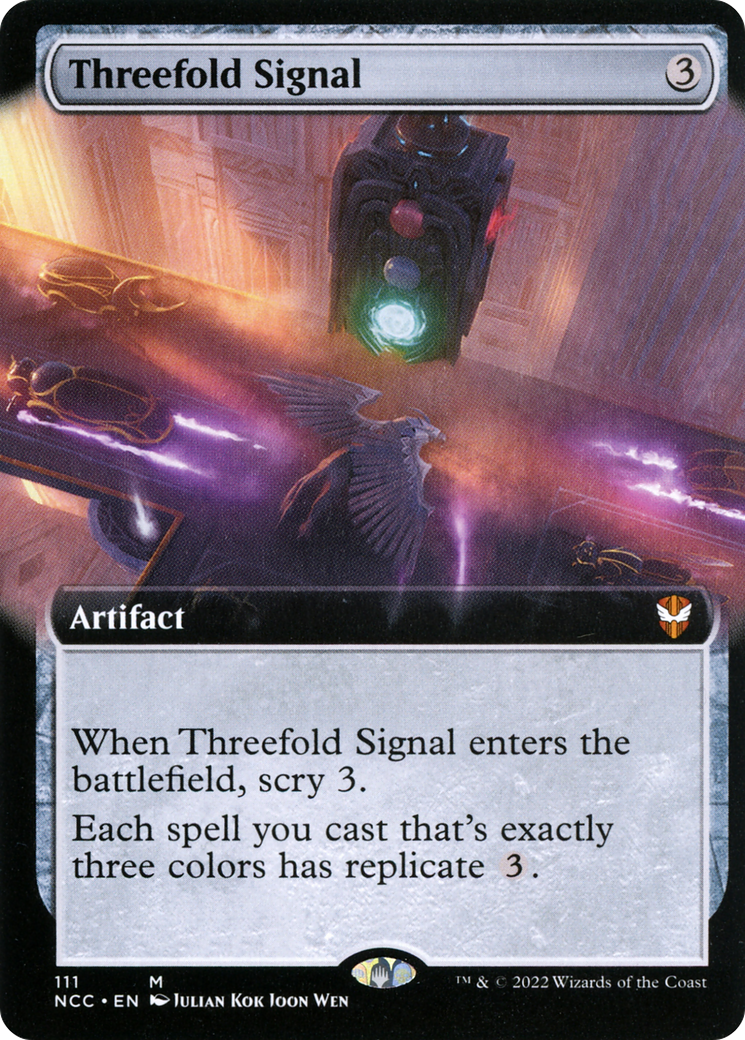 Signal triple (NCC-111) - Nouveau commandant Capenna : (Extended Art) Foil 