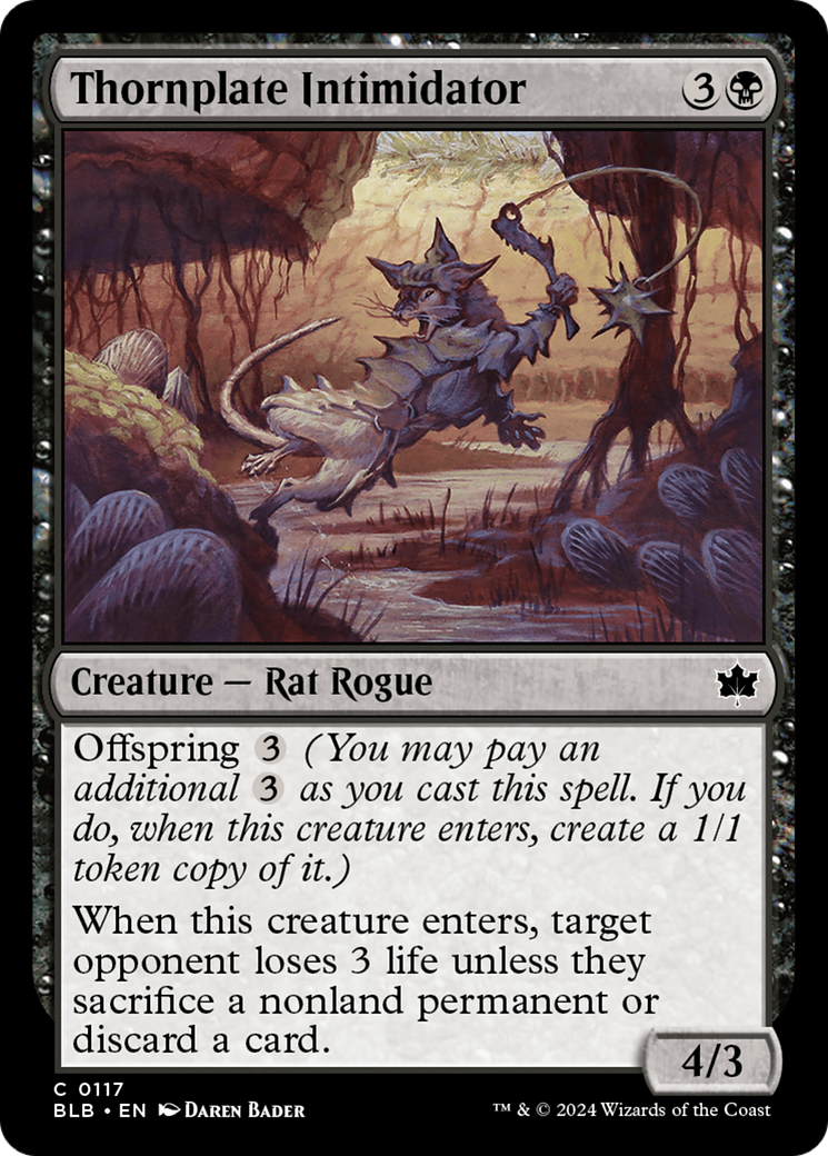 Intimidateur Thornplate (BLB-117) - Bloomburrow Foil 