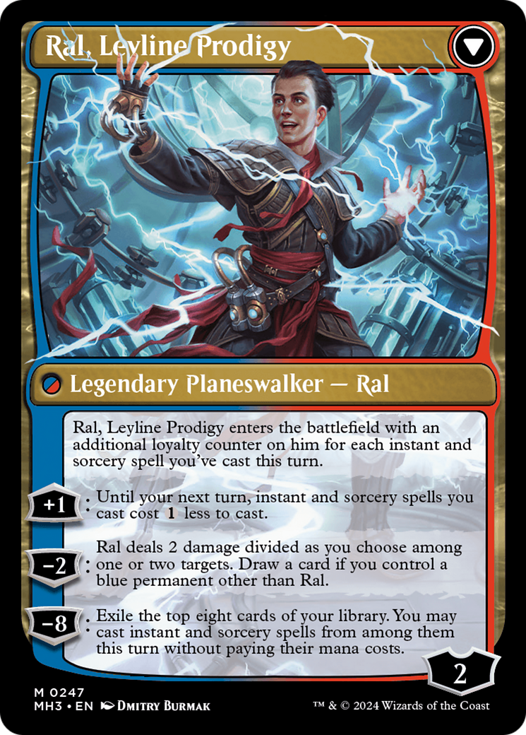 Ral, Mage de la Mousson // Ral, Prodige des lignes telluriques (MH3-247) - Modern Horizons 3 Foil 