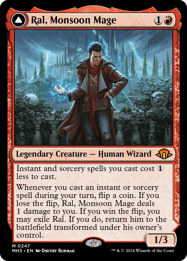 Ral, Mage de la Mousson // Ral, Prodige des lignes telluriques (MH3-247) - Modern Horizons 3 Foil 