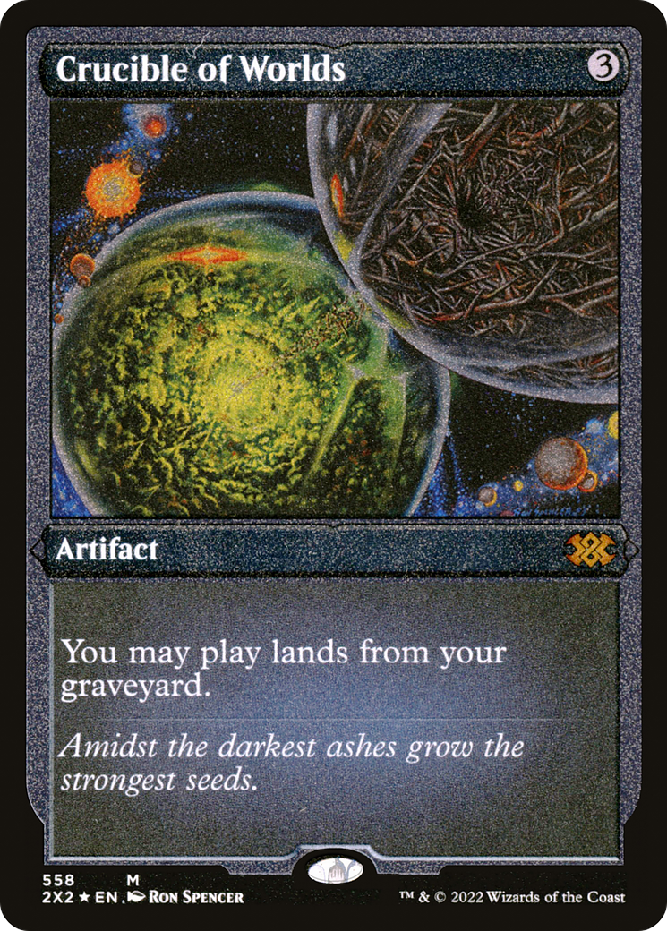 Crucible of Worlds (2X2-558) - Double Masters 2022 Etched Foil
