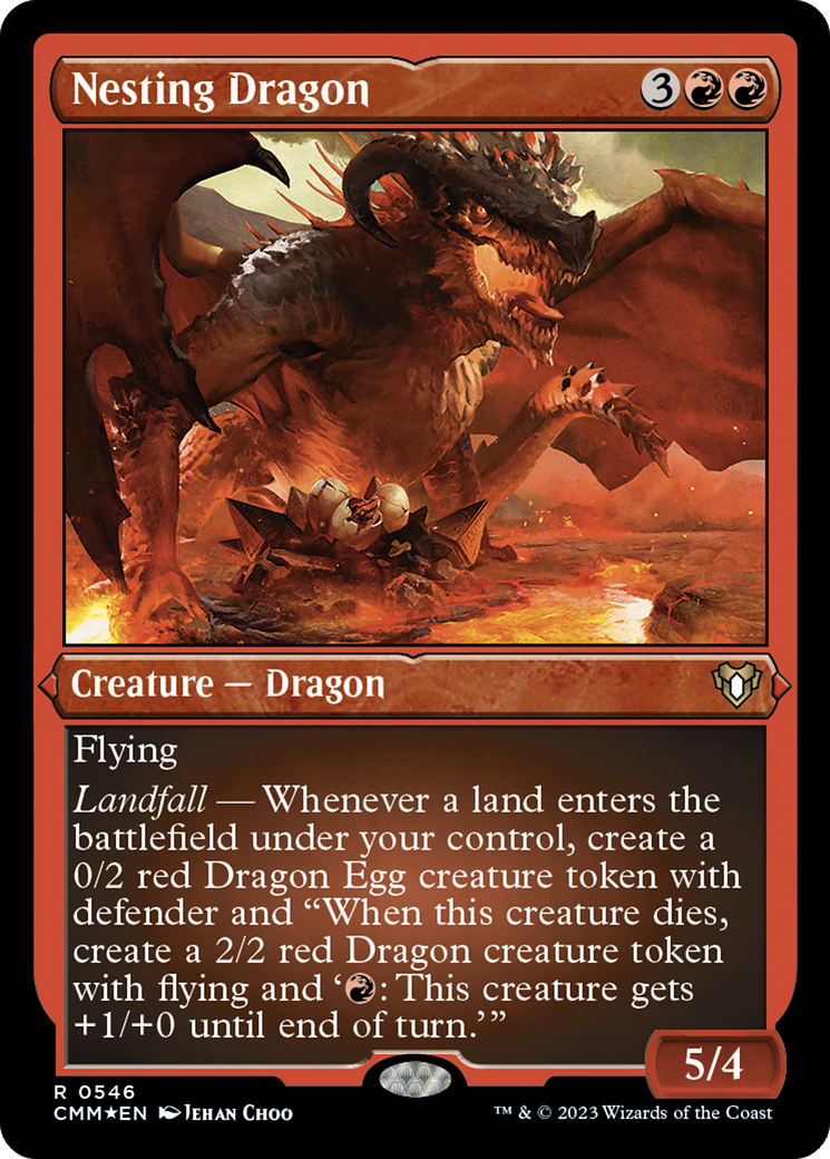 Dragon imbriqué (CMM-546) - Feuille gravée Commander Masters 