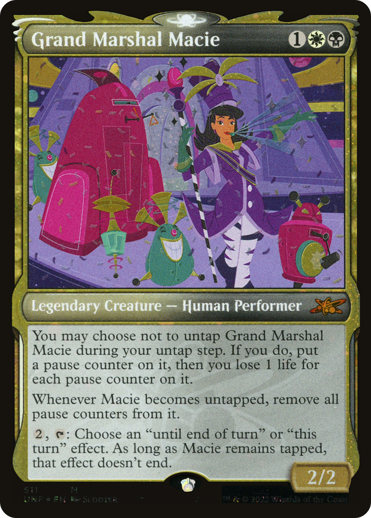 Grand Marshal Macie (Showcase) (Galaxy Foil) (UNF-511) - Unfinity: (Showcase) Foil