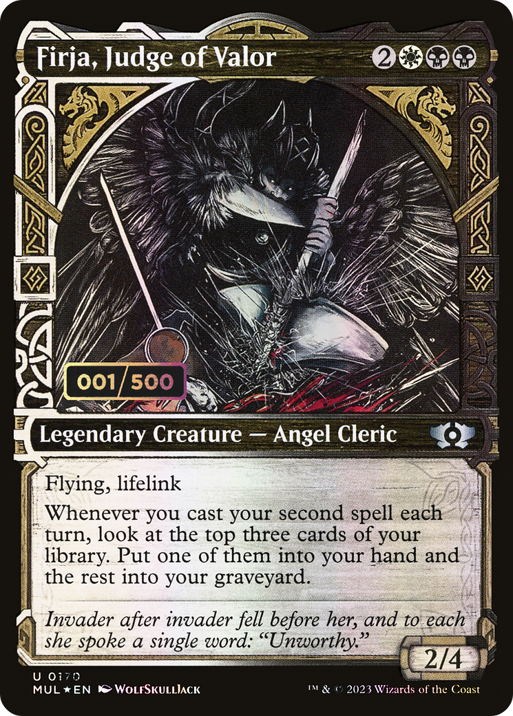 Firja, Judge of Valor (Serial Numbered) (MUL-170) - Multiverse Legends: (Showcase) Foil