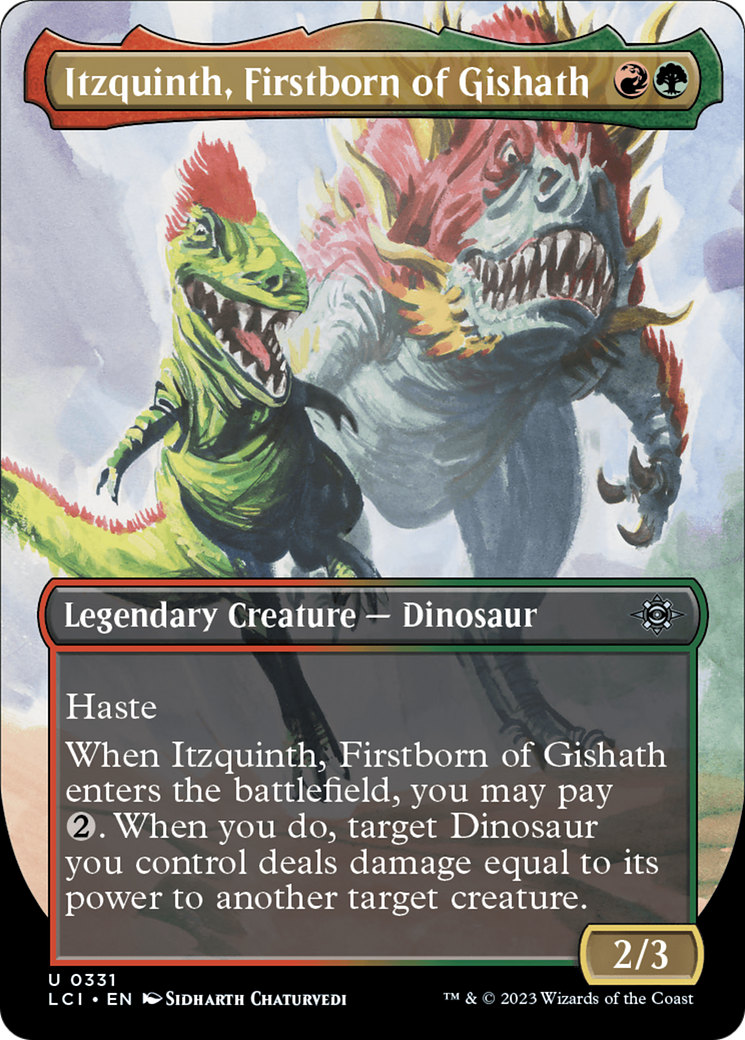 Itzquinth, Firstborn of Gishath (Borderless) (LCI-331) - The Lost Caverns of Ixalan (Borderless)