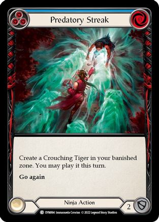 Predatory Streak (Bleu) (DYN064) - Feuille d'aluminium Dynasty Rainbow 