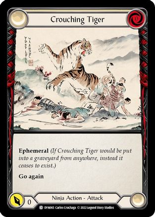 Tigre accroupi (DYN065) - Feuille d'aluminium Dynasty Rainbow 