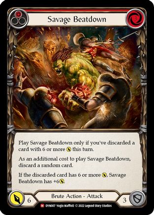 Savage Beatdown (DYN007) - Feuille d'aluminium Dynasty Rainbow 