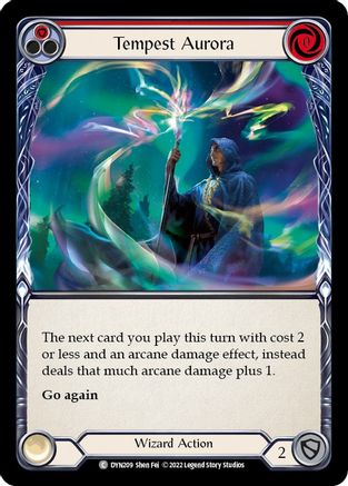 Tempest Aurora (Rouge) (DYN209) - Feuille d'aluminium Dynasty Rainbow 
