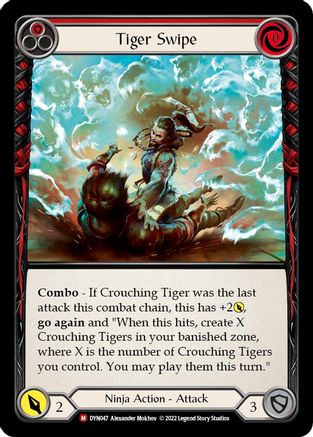Tiger Swipe (DYN047) - Feuille arc-en-ciel Dynasty 
