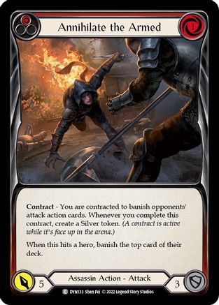 Annihilate the Armed (Rouge) (DYN133) - Feuille d'or Dynasty Rainbow 