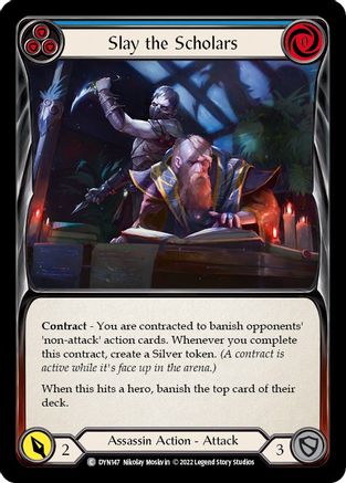 Tuez les érudits (bleu) (DYN147) - Dynasty Rainbow Foil 