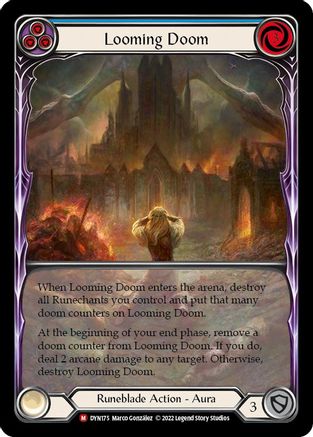 Looming Doom (Extended Art) (DYN175) - Feuille d'or Dynasty Rainbow 