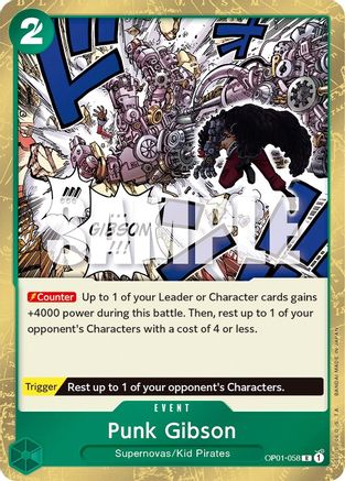 Punk Gibson (OP01-058) - Romance Dawn Foil 