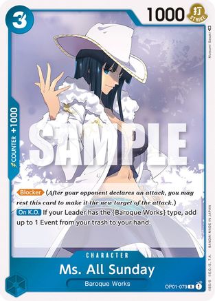 Mme All Sunday (OP01-079) - Romance Dawn Foil 