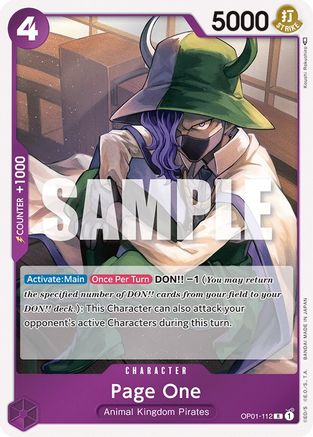 Page One (OP01-112) - Romance Dawn Foil 